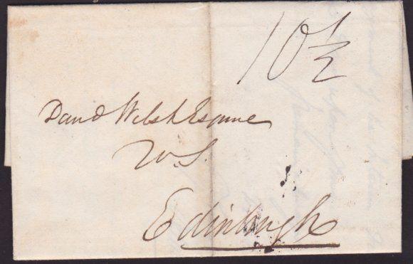 GB SCOTLAND 1830 folded entire WIGTOWN to Edinburgh........................6436