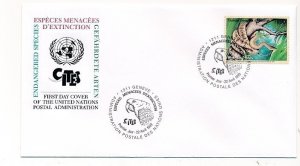 D171889 Endangered Species Snake FDC United Nations Geneva Bureau