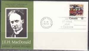 Canada Scott 617 FDC - J. E. H. MacDonald