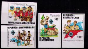 CENTRAL AFRICAN REPUBLIC Sc#497-500 MNH FVF IMPER Set4 Scout