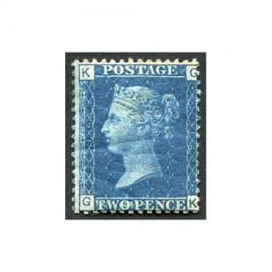 SG46 2d Blue (GK) plate 14 M/Mint Cat £500