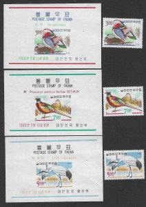 Korea 493-495, 493a-494a  MNH  21SC:$21.80