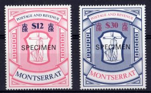 Montserrat 1983 Sc#501/502  POSTAGE AND REVENUE/MUSIC HARP Set (2) SPECIMEN MNH