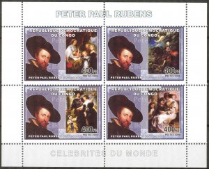 Congo 2006 Art Paintings P.P. Rubens sheet MNH