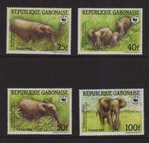 Gabon 1988 Sc 634-637 WWF set MNH