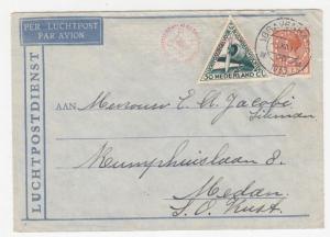 NETHERLANDS, 1933 POSTJAGER Airmail cover to Batavia, Netherlands Indies.