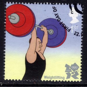 GB 2009 QE2 1st Olympic & Paralympics Weightlifting SG 2989 Ex Fdc ( H25 )