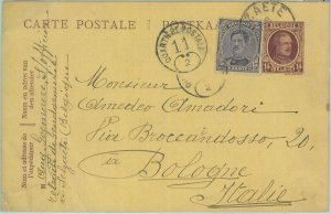 85043 - BELGIUM - POSTAL HISTORY - STATIONERY CARD to ITALY 1922-