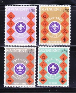 St Vincent 385-388 Set MNH Boy Scouts