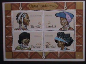 TRANSKEI- XHOSA NATON HEAD DRESSES MNH-S/S  VF  WE SHIP TO WORLD WIDE