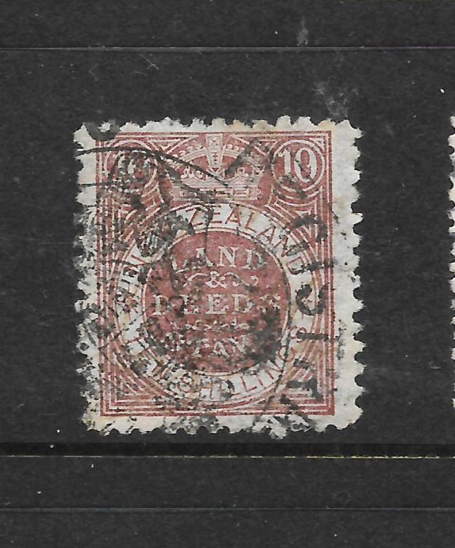 NEW ZEALAND  1877  10/- LANDS & DEEDS          