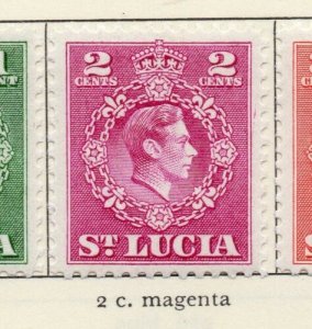 St Lucia 1949 Early Issue Fine Mint Hinged 2c. 217439 