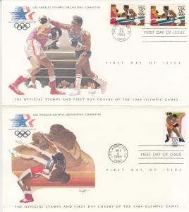 USA - 1984 Olympic games , FDC boxing and wrestling (1328)