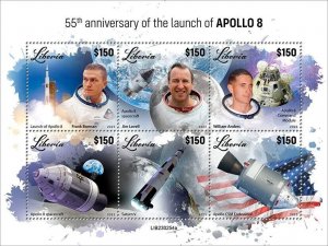 2024 01 - LIBERIA - APOLLO 8   55TH          6V  complet set    MNH/ **