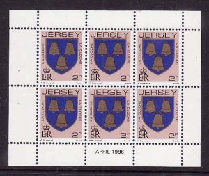 Jersey-Sc#248b- id5-unused NH booklet pane-La Cloche Arms-1981-3-