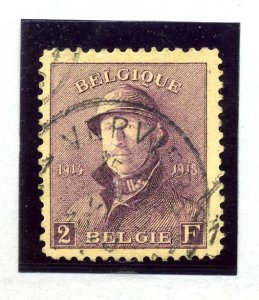 1919  2F Ø used King Albert with helmet   Sc.135