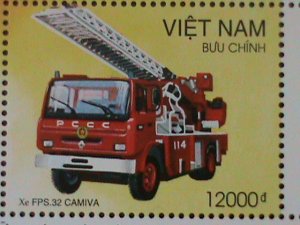 ​VIETNAM-2000-SC#2965- WORLD STAMP SHOW LONDON'2000-FIRE ENGINES MNH S/S VF