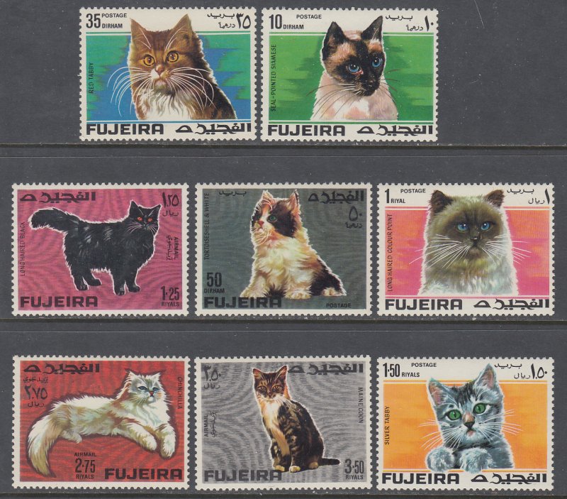 Fujeira MI 206-213 Cats MNH VF