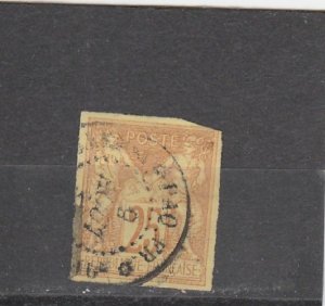 French Colonies  Scott#  45  Used  (1880 Peace and Commerce)