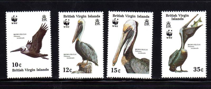 VIRGIN ISLANDS #621-624  1988  WWF  MINT  VF NH  O.G  a