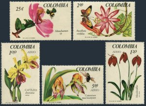 Colombia 768-C491,C491a,MNH.Mil 1098-1102,Bl.27 Orchid EXPO-1967.Bee.