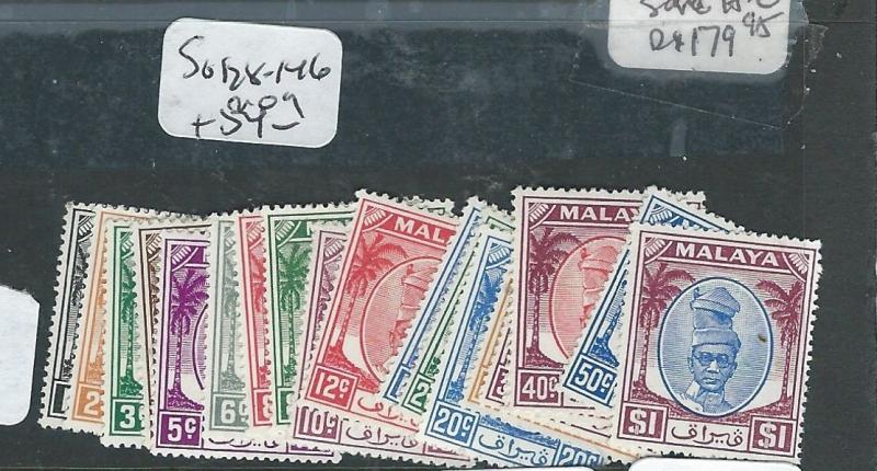 MALAYA PERAK (PP0710B)  SULTAN SET TO $1.00 SG 128-146  MOG