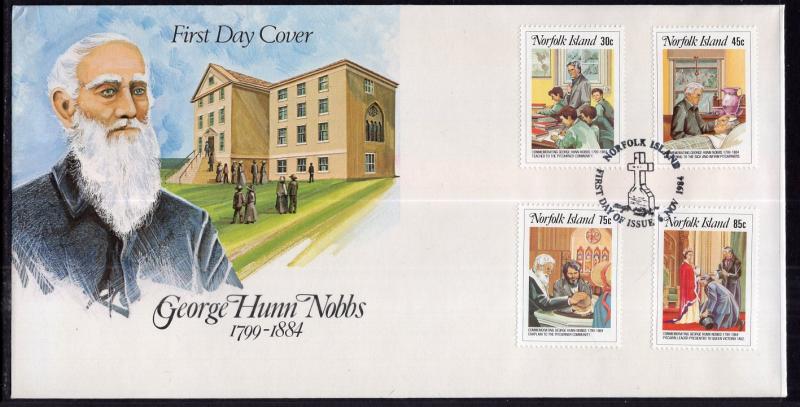 Norfolk Island 352-355 George Nobbs U/A FDC