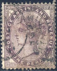 Great Britain 1881 Sc 89 Queen Victoria One Penny Stamp Used