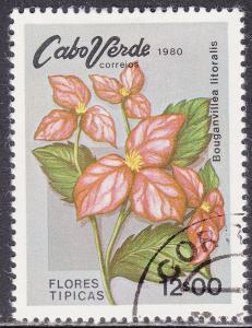 Cape Verde 420 Used 1980 Bougainivillia Litoralis