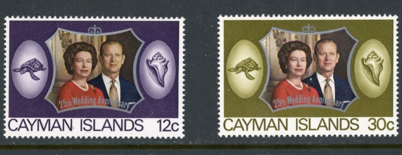 Cayman Islands 304-305 MNH 1972 Silver Wedding Issue