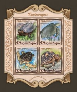 Mozambique - 2018 Turtles & Tortoises - 4 Stamp Sheet - MOZ18112a