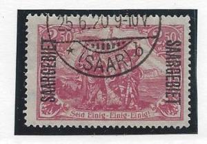 Saar, 57, Overprinted Single,**Used**