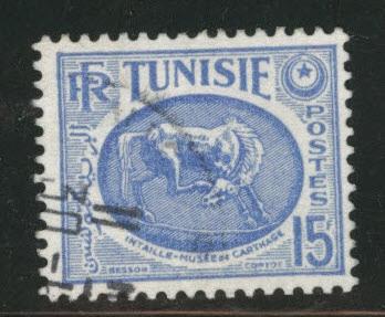 Tunis Tunisia Scott 223 used 1953 horse stamp