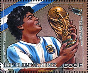 141788 MNH GUINEA 1986 COPA DEL MUNDO DE FUTBOL. MEXICO-86