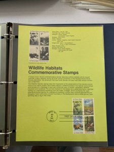 USPS Souvenir Page Scott 1921-1924, 1981 wildlife habitats  stamps