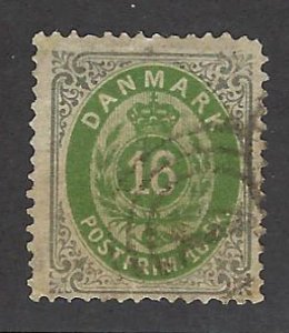 Denmark SC#20 Used F-VF hr SCV$175.00...Worth a Close Look!