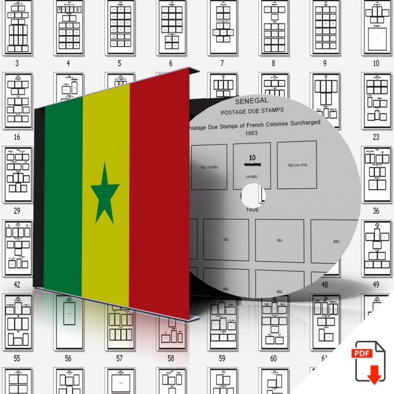 SENEGAL STAMP ALBUM PAGES 1887-2011 (260 PDF digital pages)