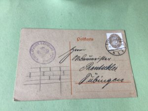 Germany Stuttgart 1929 State statistical office   stamps card 50437