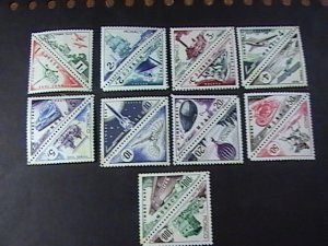 MONACO # J39-J56--MH-*SLIGHT TONING* -COMPLETE SET OF SE-TENANT PAIRS-1953