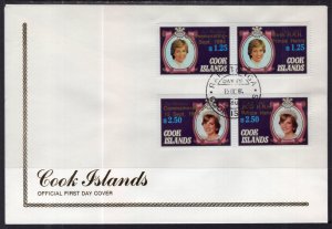 Cook Islands 833-834 Princess Diana Prince Henry U/A FDC