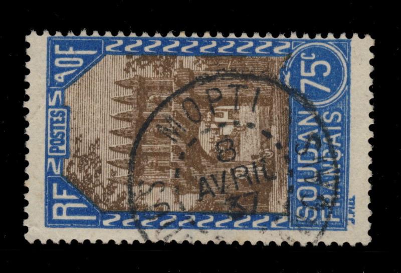 SOUD. FRANÇAIS - 1937 - CAD MOPTI / S0UDAN FRANÇAIS SUR N°75