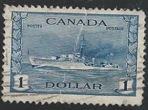 Canada #262 $1 Destroyer Ship