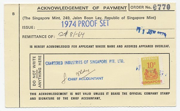 Fiscal / Revenue Singapore 1974 