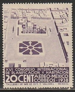 MEXICO C86, 20¢ PLANIFICATION CONGRESS, SINGLE UNUSED, H OG. F-VF