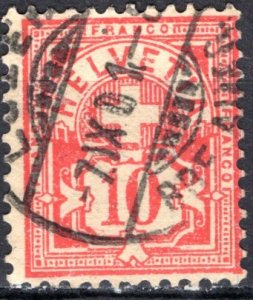 Switzerland 1905: Sc. # 116; Used Single Stamp