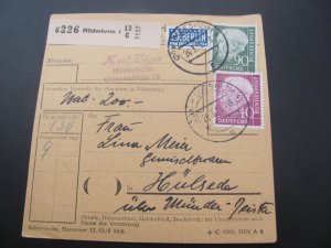 GERMANY 1955 USED HIGH FACE VALUE RECEIPT FOR A PACKAGE VF (155)