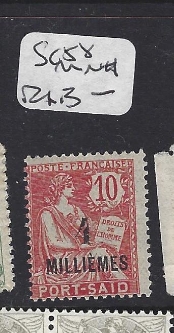 FRANCE OFFICES IN EGYPT (P1808B) PORT SAID SC 58    MNH