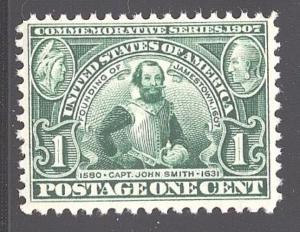 #328 XF MNH OG-1c JAMESTOWN-HIGH GRADE STAMP (REM #328-356)