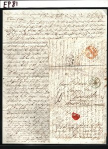 FRANCE Cover Paris GB Doncaster SURGEON MEDICAL Contents EL Letter 1843 EP81