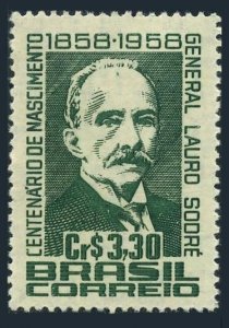 Brazil 885 two stamps,MNH.Michel 950. General Lauro Sodre,birth centenary,1958.